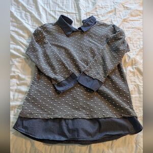 Ann Taylor Blue Chambray Top